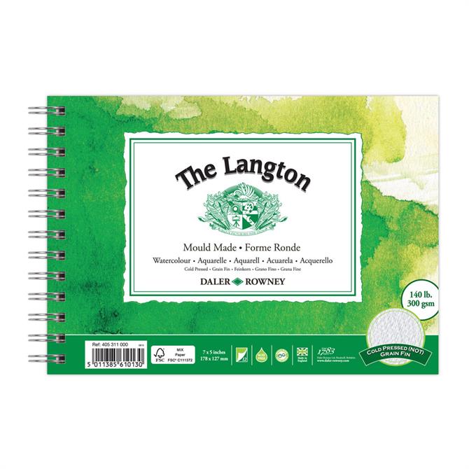 Langton Water Colour Spiral Pad NOT Surface - Assorted